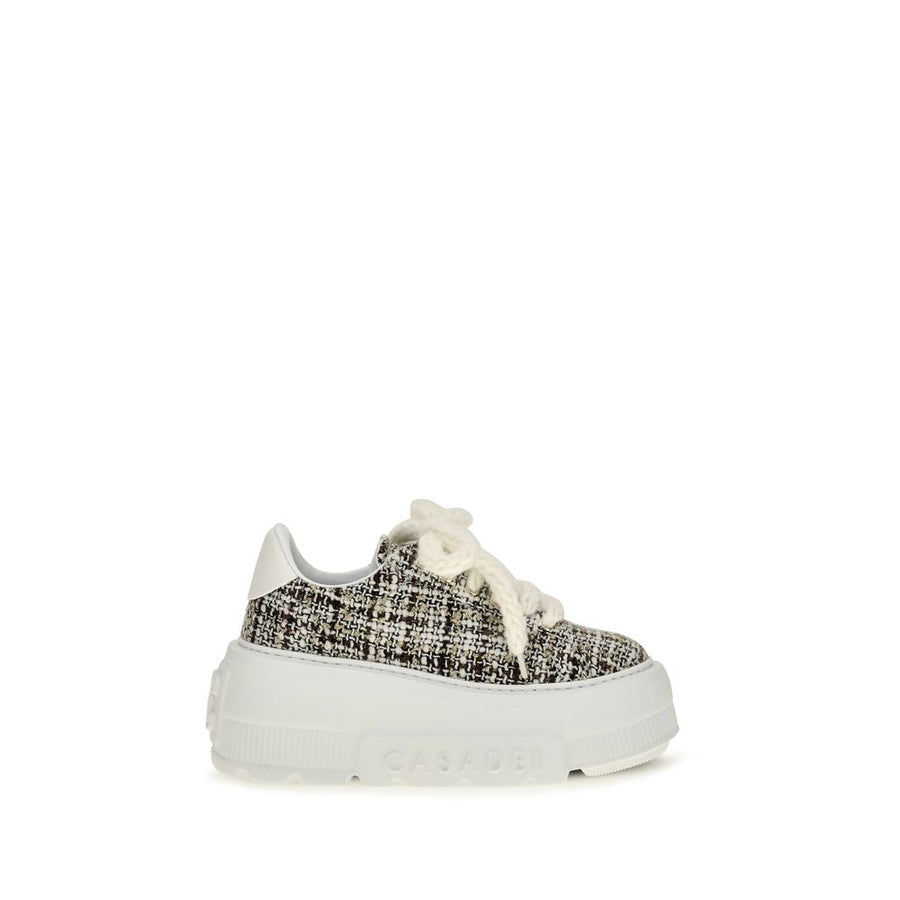 Multicolor Fabric Platform Sneakers