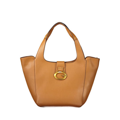 Brown Polyurethane Women's Bag