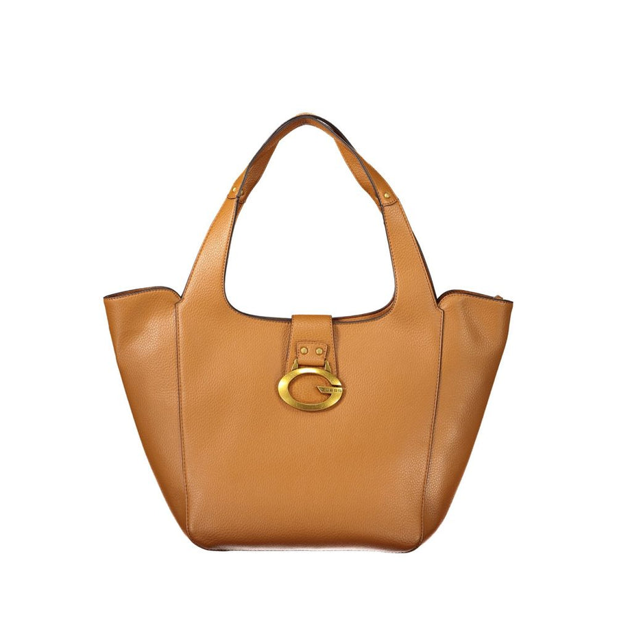 Brown Polyurethane Women's Bag