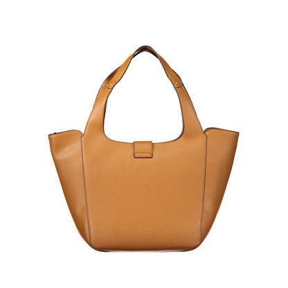 Brown Polyurethane Women's Bag