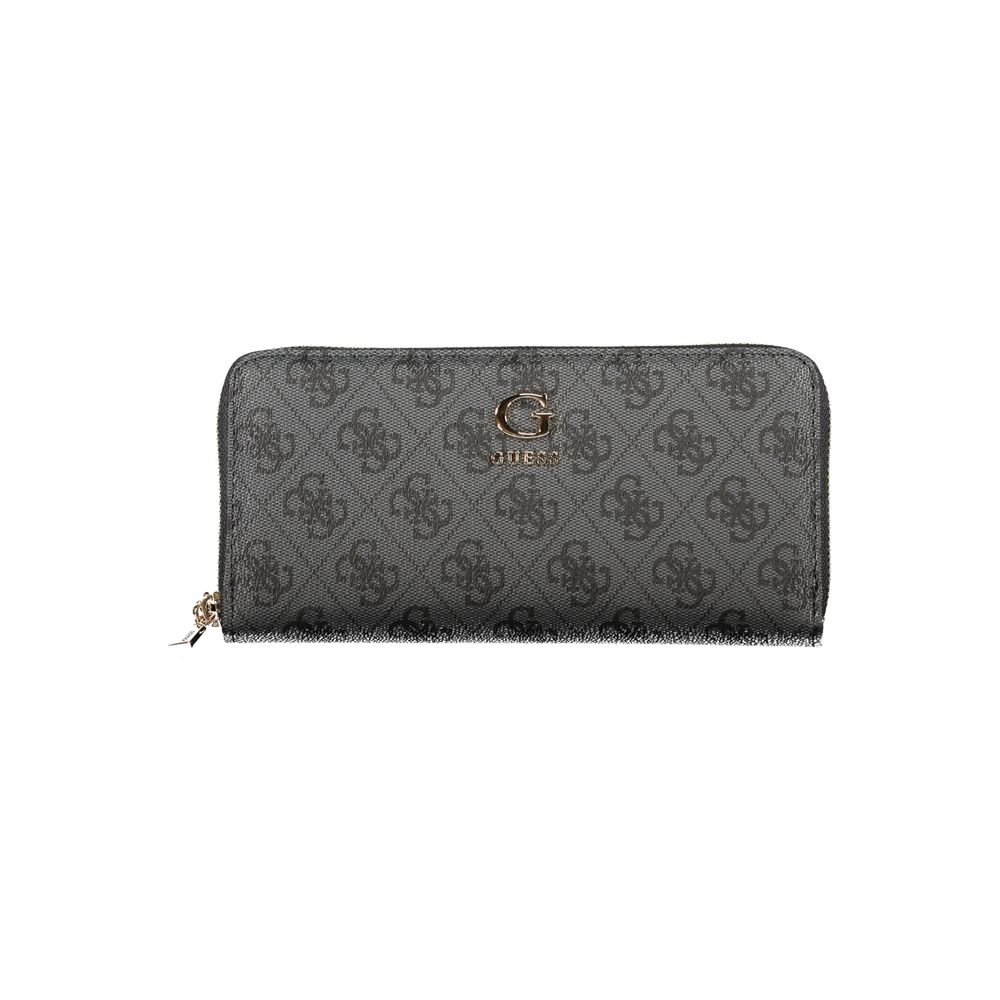 Black Polyurethane Womens Wallet