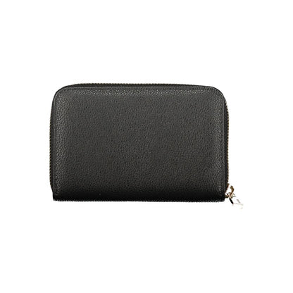 Black Polyurethane Women's Wallet