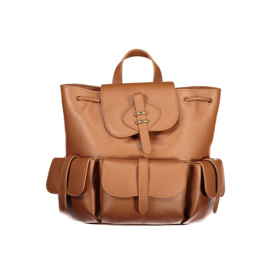 Brown Leather Backpack