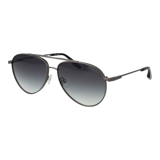 Gray Stainless Steel Sunglasses