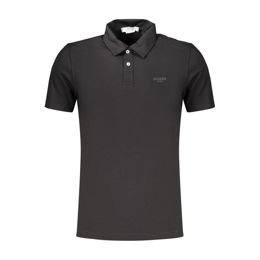 Black Cotton Men's Polo