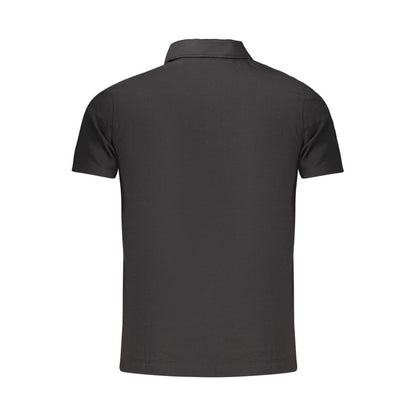 Black Cotton Men's Polo