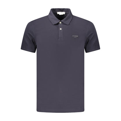 Blue Cotton Mens Polo Shirt