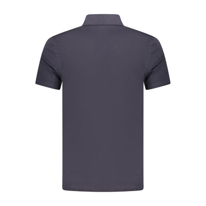 Blue Cotton Mens Polo Shirt