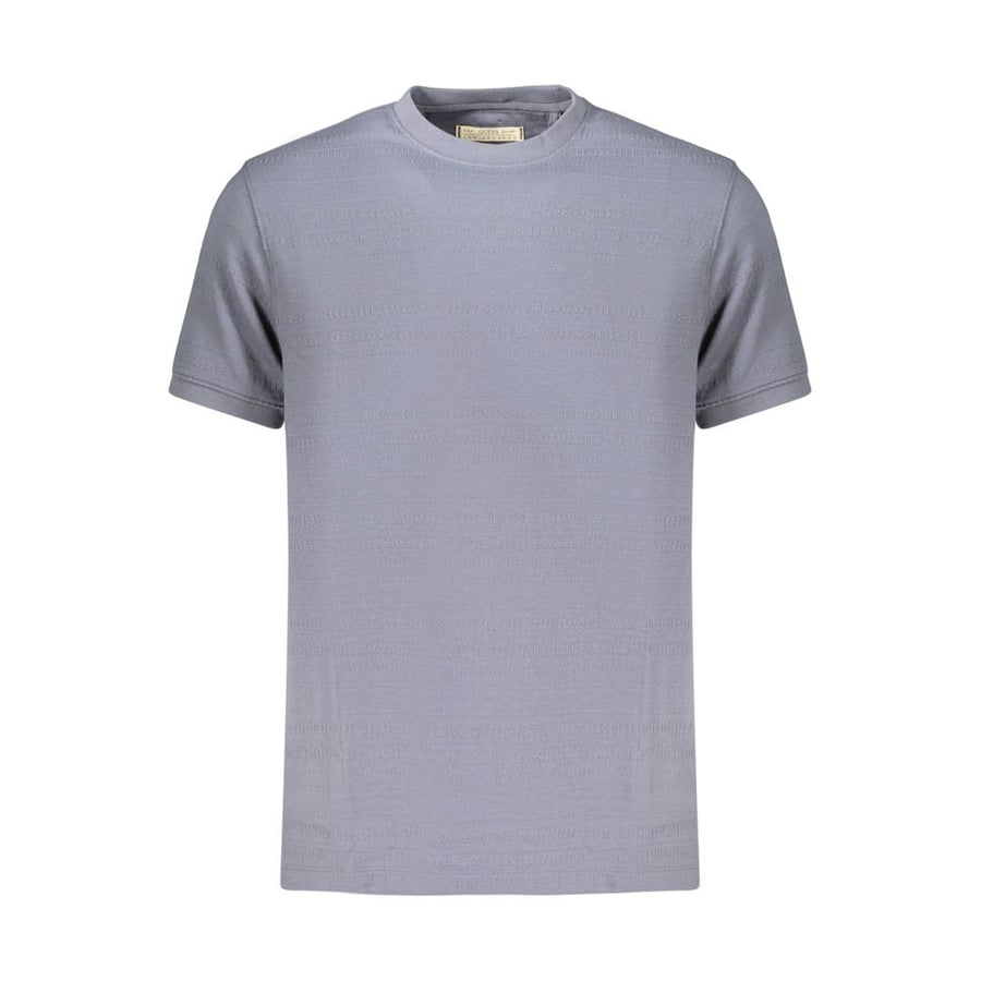 Blue Cotton Men's T-Shirt
