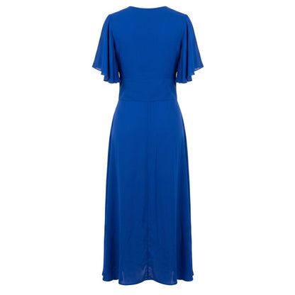Blue Polyester Women Dress