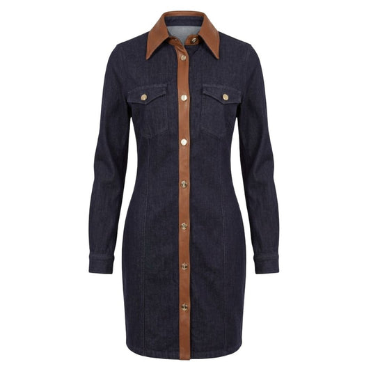 Blue Cotton Women Dress