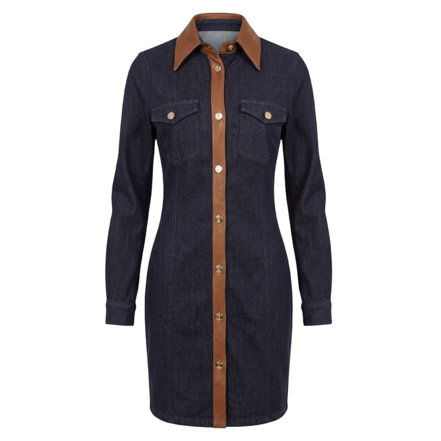 Blue Cotton Women Dress