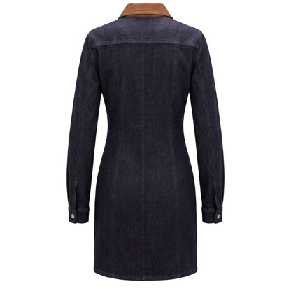 Blue Cotton Women Dress