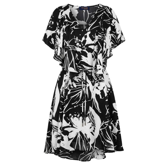 Black Polyester Women Dress