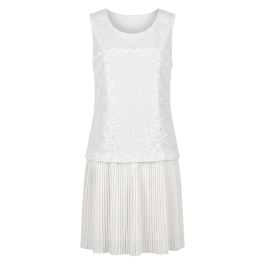 White Polyester Women Dress