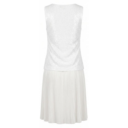 White Polyester Women Dress