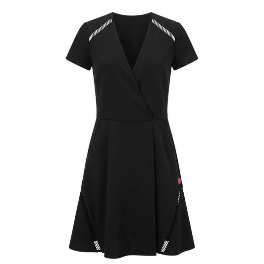 Black Polyester Women's Dress