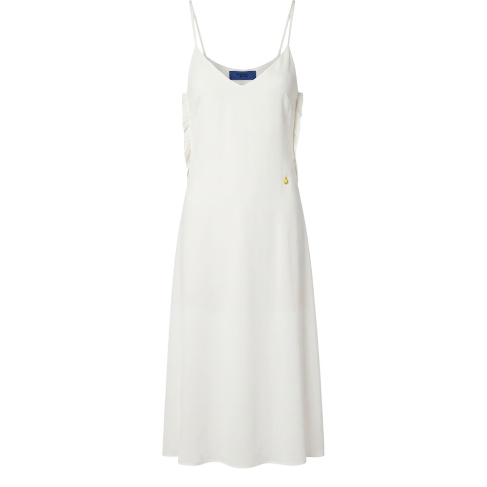 White Polyester Women Dress