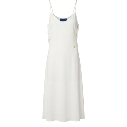 White Polyester Women Dress