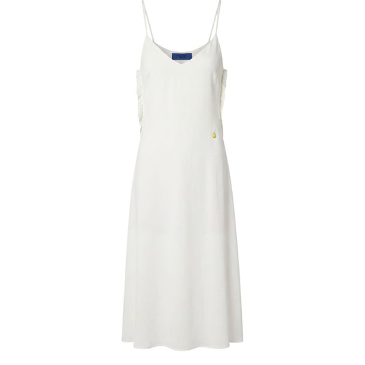 White Polyester Women Dress