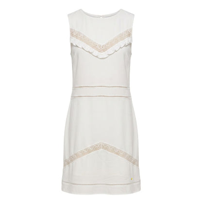 White Polyester Women Dress