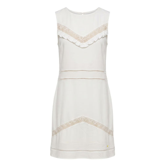 White Polyester Women Dress