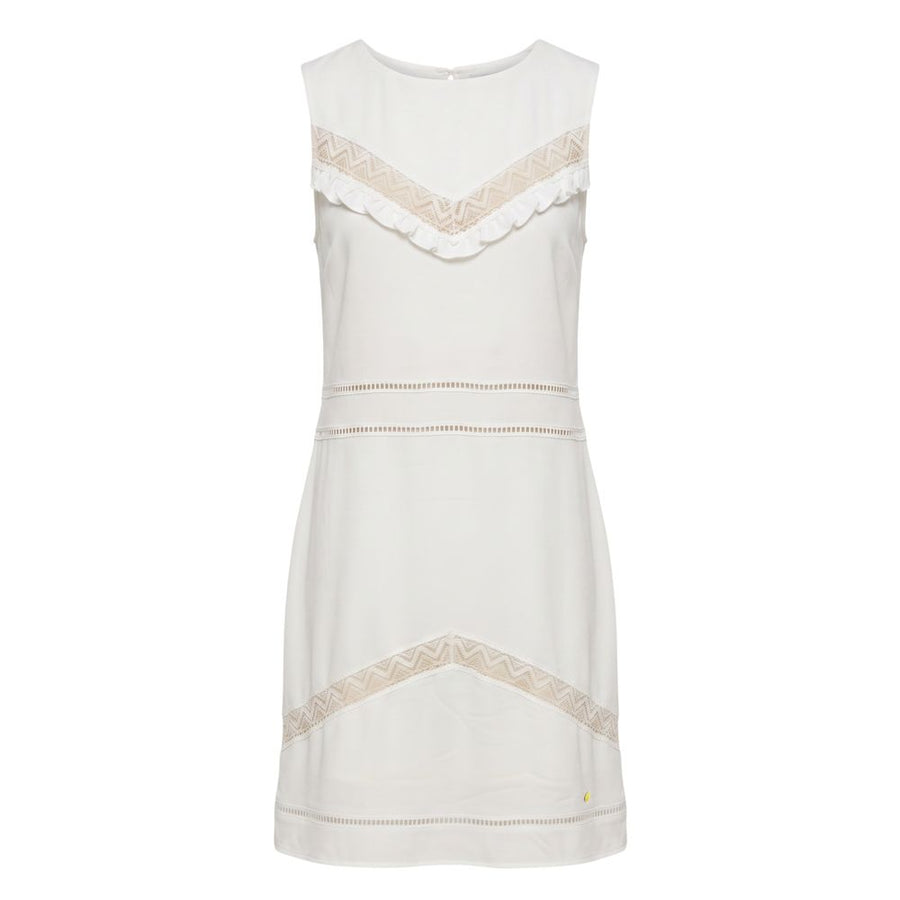 White Polyester Women Dress