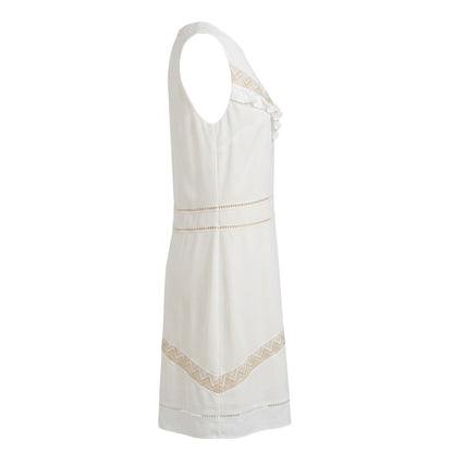 White Polyester Women Dress