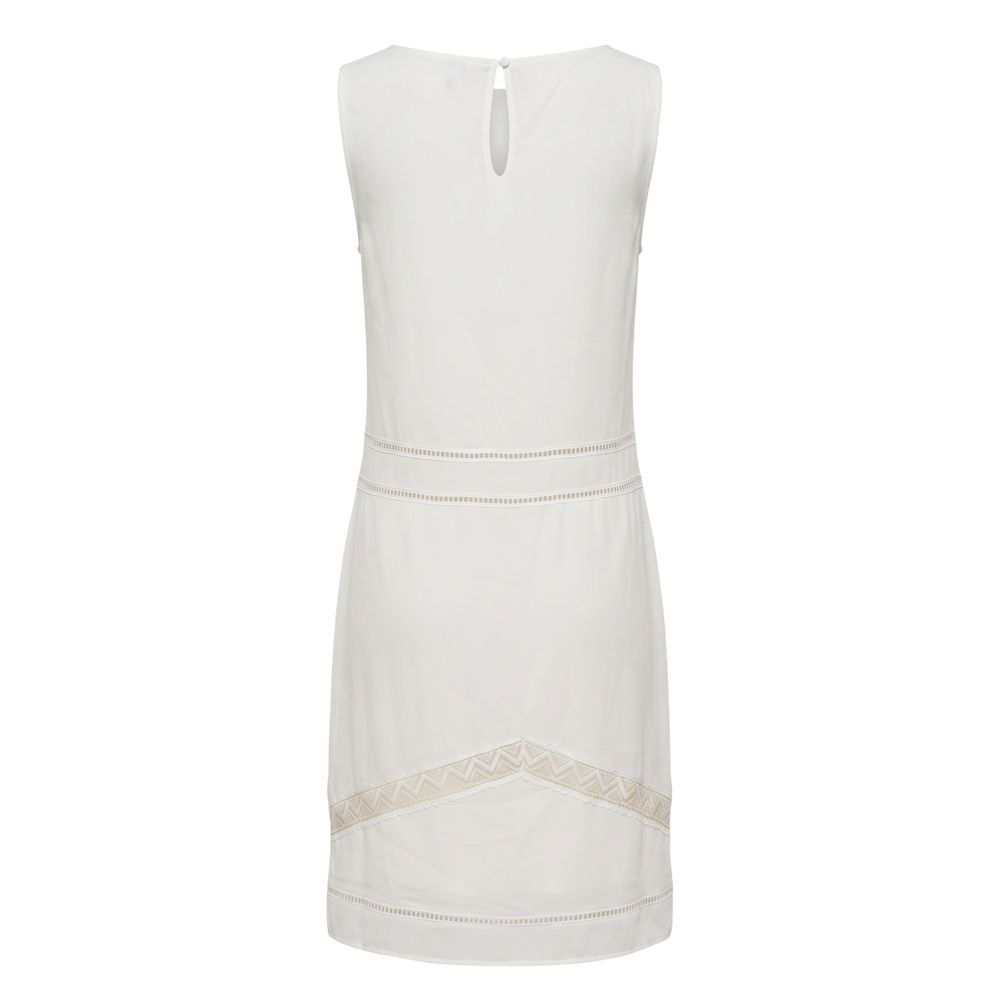 White Polyester Women Dress