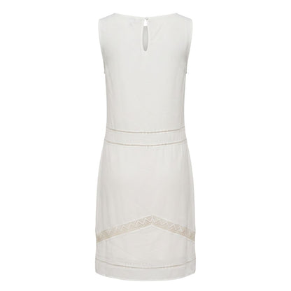 White Polyester Women Dress