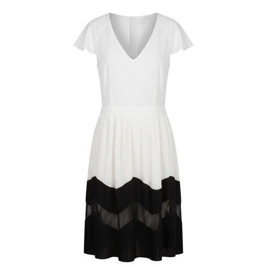 White Polyester Women Dress
