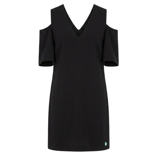 Black Polyester Women Dress