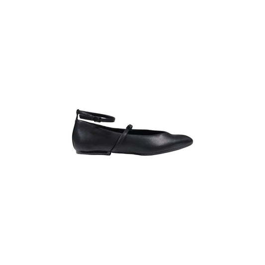 Black Polyester Platform Pumps