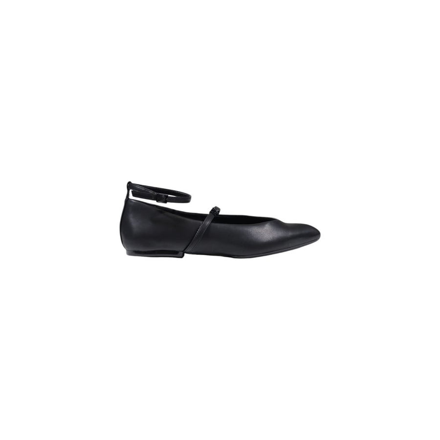 Black Polyester Platform Pumps