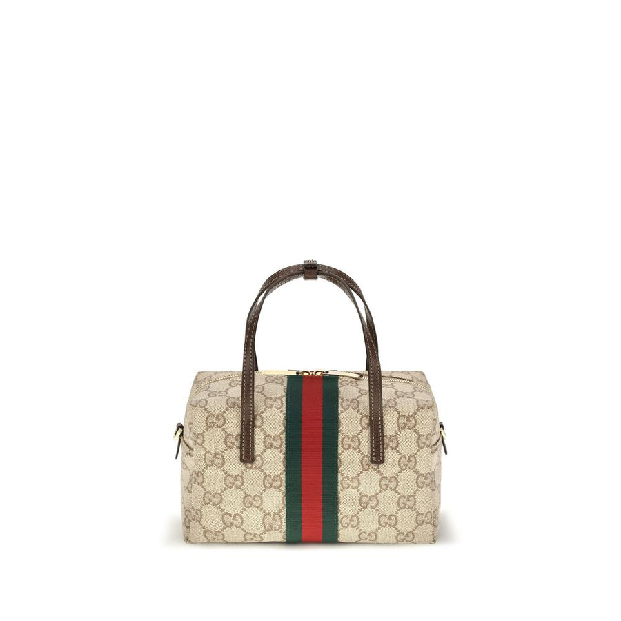 Beige Fabric Handbag