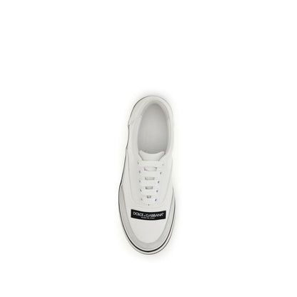 White Cotton Low Top Sneakers