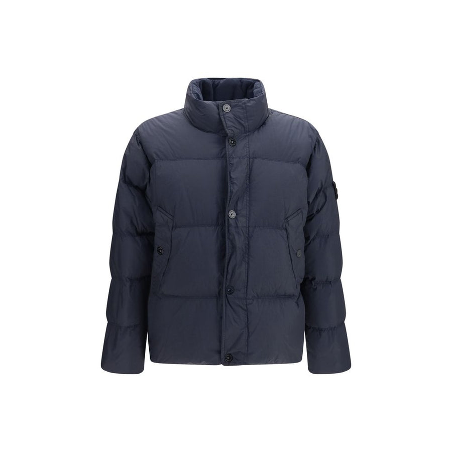 Blue Polyamide Full-Length Jacket