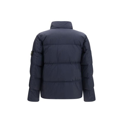 Blue Polyamide Full-Length Jacket