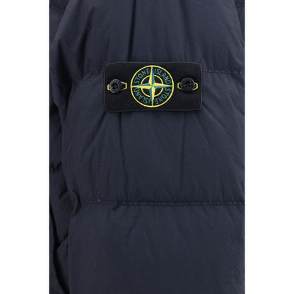 Blue Polyamide Full-Length Jacket
