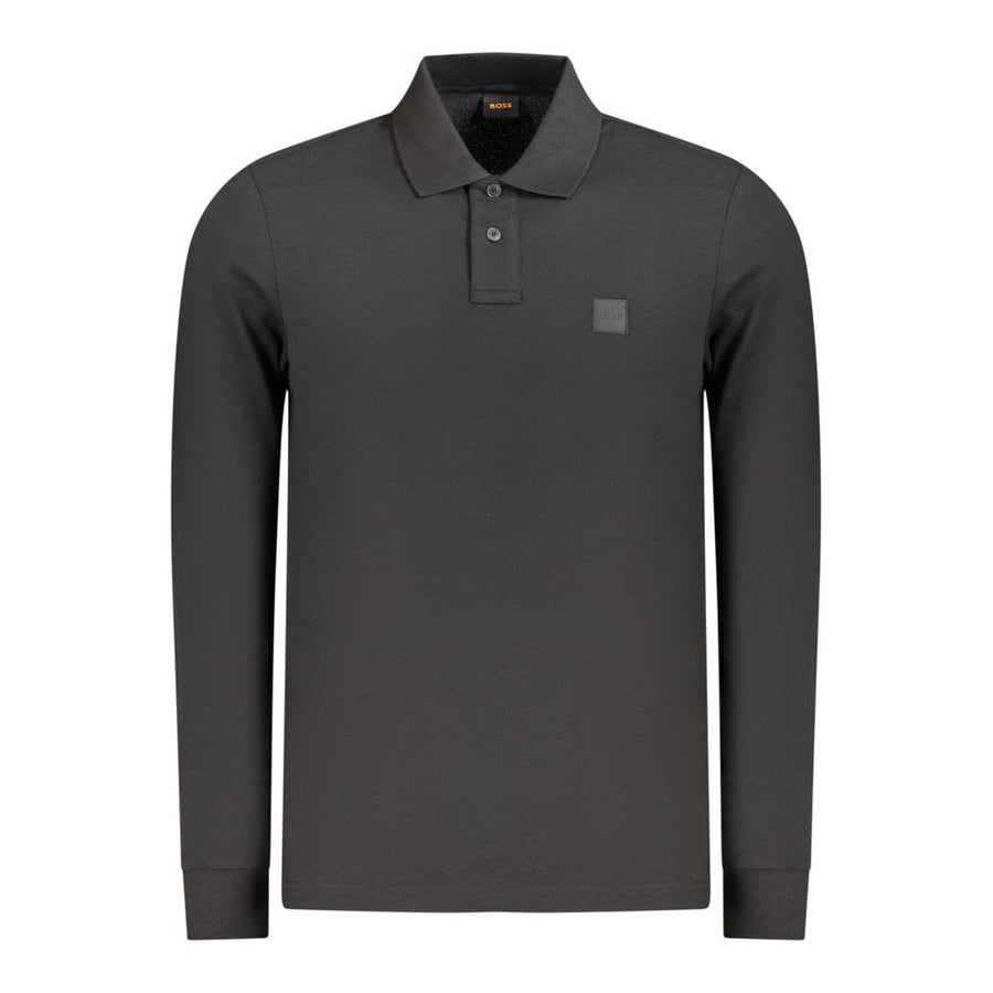 Black Cotton Men's Polo Shirt