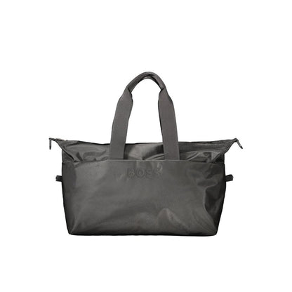 Black Polyurethane Men's Bag