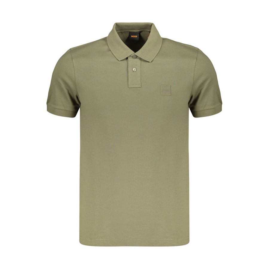 Green Cotton Men's Polo Shirt