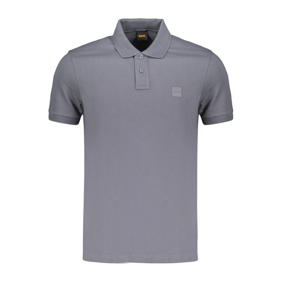 Blue Cotton Men's Polo Shirt