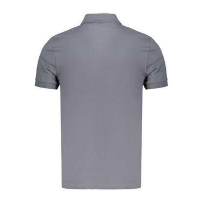 Blue Cotton Men's Polo Shirt