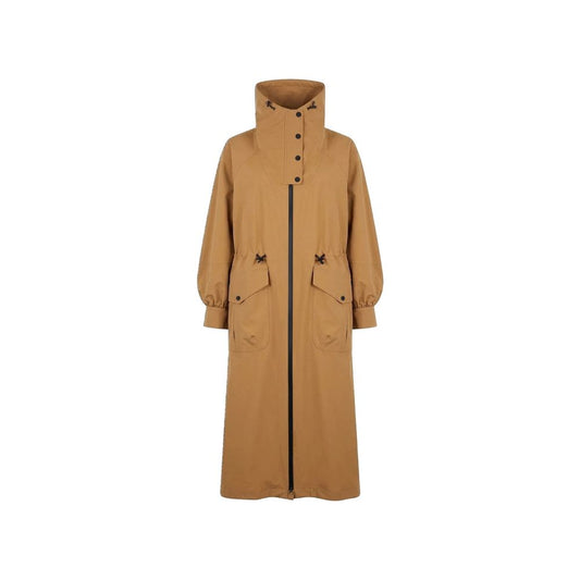 Brown Polyester Coat