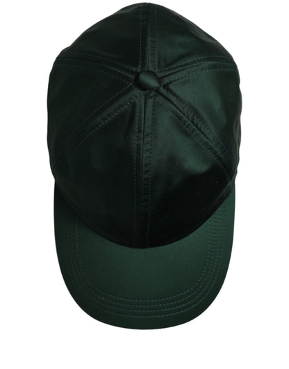 Men Deep Green Cotton Baseball Cap 6 Panels Hat