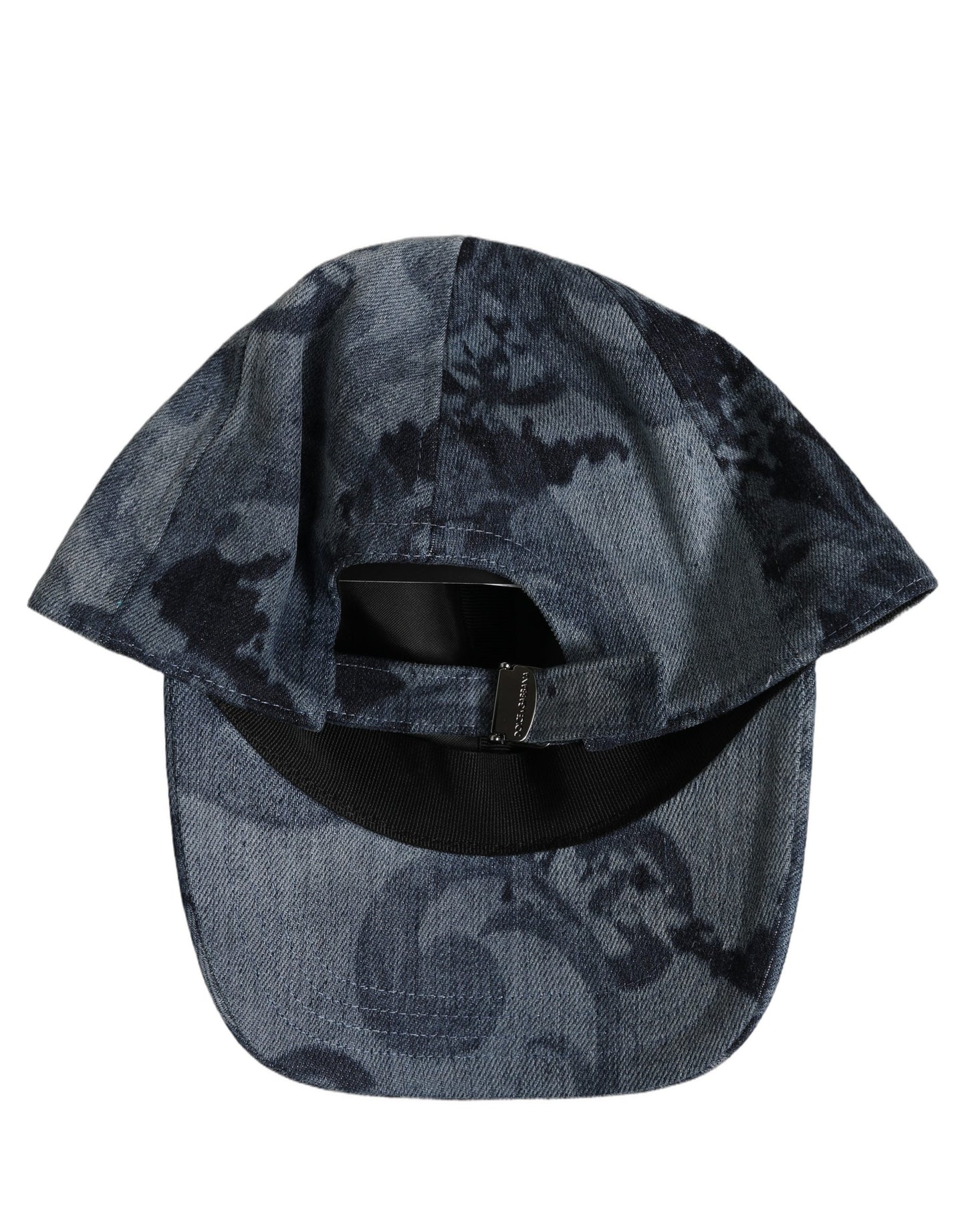 Men Blue All Over Logo Cotton Baseball Cap Hat