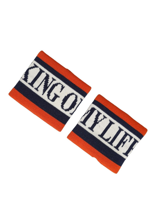 Set Multicolor Striped Cotton "King Of My Life" Wristband
