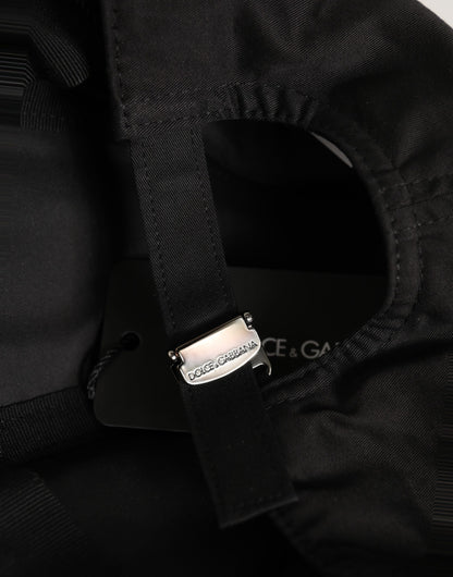 Men Black Cotton Baseball Cap 6 Panels Hat