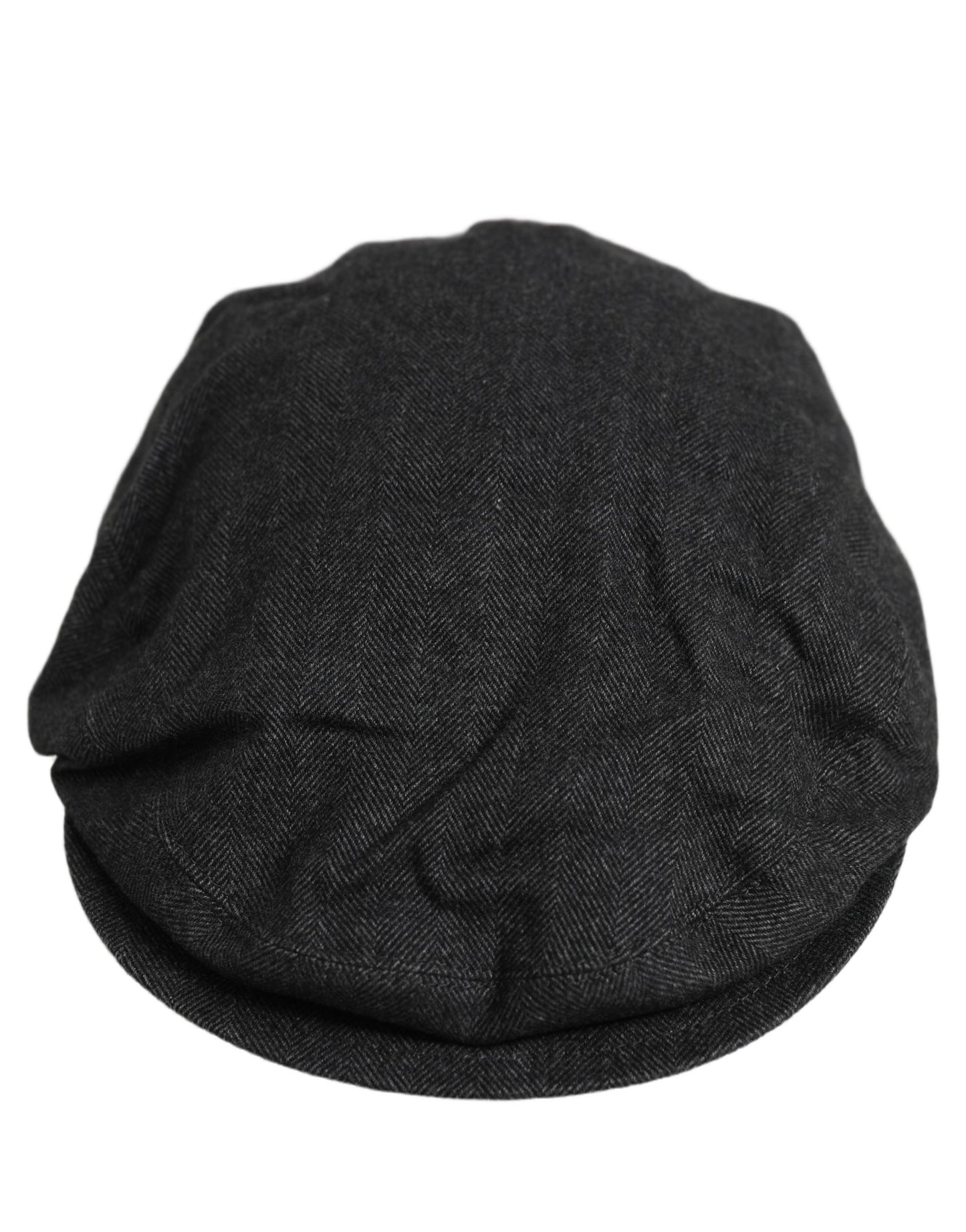 Men Black Cotton Flat Cloth Newsboy Cap Hat